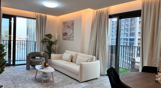 Апартаменты Vserve Modern Oasis: Canal & Burj Views, Забронировать Апартаменты/квартира Дубай Эмират Дубай, рядом с Дубайский аквариум
