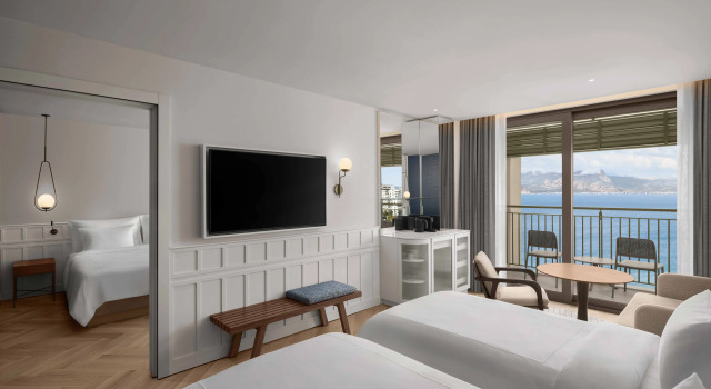 Четырёхместный номер Connecting с видом на море Отель Akra Antalya
