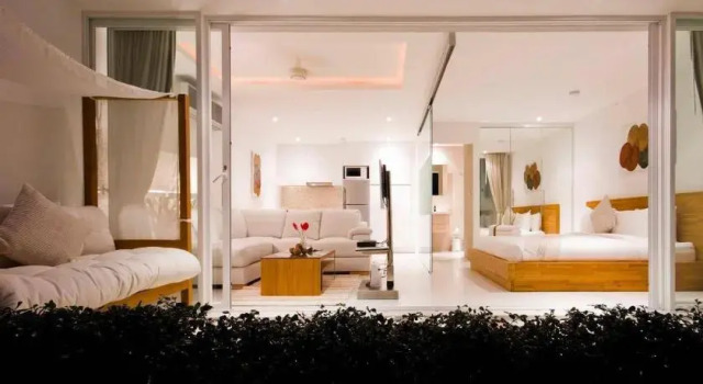 Двухместный люкс Pool Access c 1 комнатой с балконом и с видом на море Code Samui Hotel