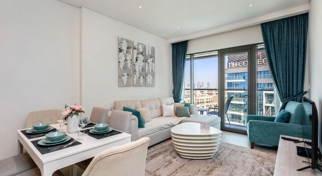 Апартаменты Elegant 1-BR with Sea View Seven Palm, Palm Jumeirah