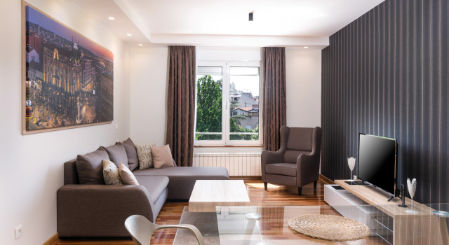 Апартаменты с 2 комнатами с балконом и с красивым видом из окна Feel Belgrade Aparthotel