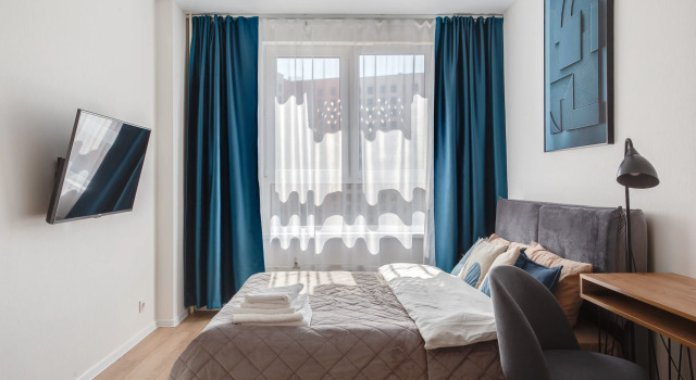 1 Komnatnaya V Stile Blue Sky Flat, Rezervovat Apartmán Hotely v Lyuberetsky District s parkováním, Parkování