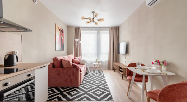 Kvartira Dizaynerskaya Odnokomnatnaya Kvartira Metro Ozernaya Flat, Rezervovat Apartmán ZAO Area Moskva, poblíž Ozyornaya Metro Station