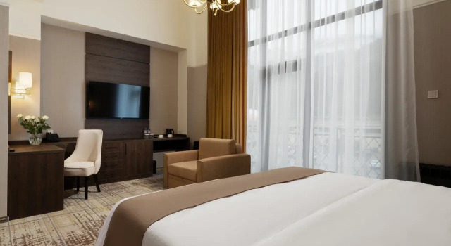 Двухместный номер Deluxe с балконом и с видом на горы Отель Montchalet Spa by Stellar Hotels, Krasnaya Polyana