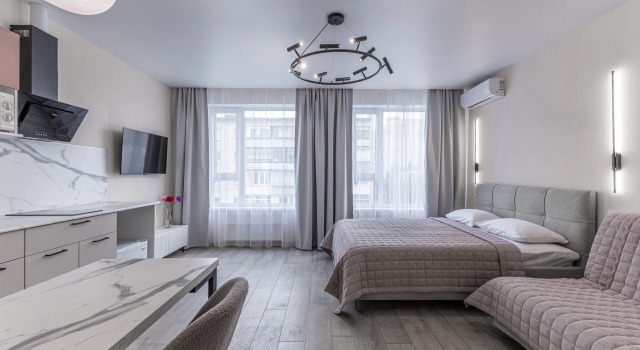 Studiya V Zhk Rezidentsiya Flat, Buchen Sie Ferienwohnung Kurgan 