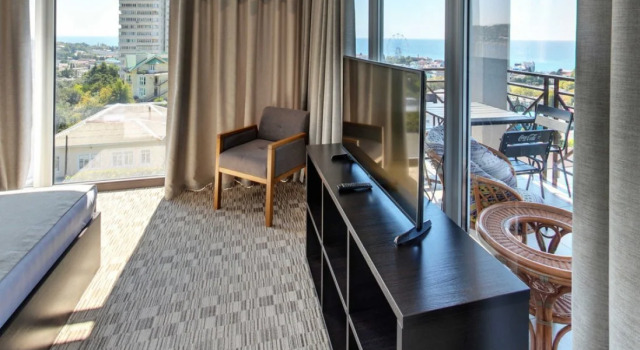 Двухместные апартаменты Deluxe с балконом и с видом на море Bristol Apart Hotel