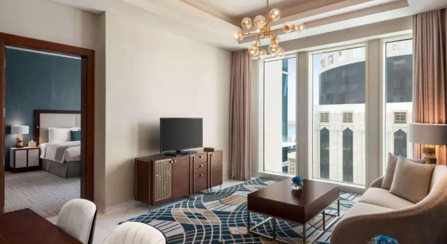 Апартаменты с 2 комнатами с видом на город Wyndham Grand Doha West Bay Beach