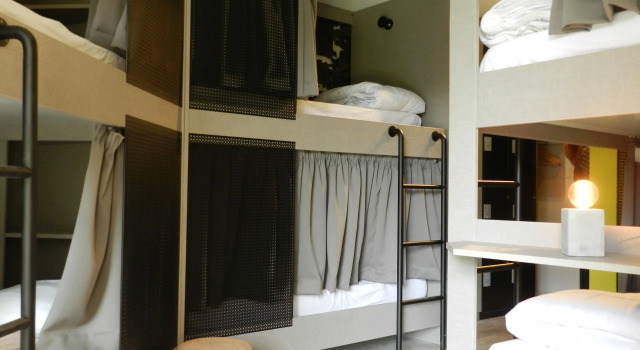 Кровать в общем номере Résidence Côté Chalet