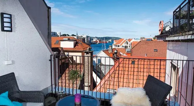 Люкс с 2 комнатами с видом на океан Bryggen Panorama Suites