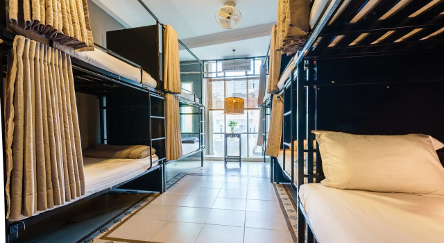 Кровать в общем номере Vitamin Smiles Hostel