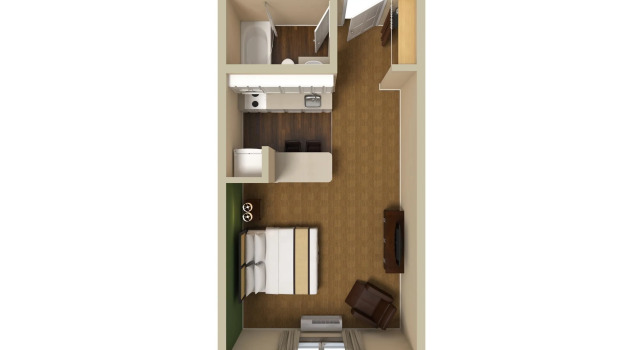 Двухместная студия Extended Stay America Select Suites - Chicago - Downers Grove