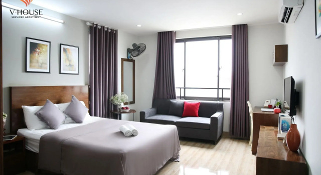 Студия Deluxe V House 6 Serviced Apartment