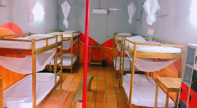Кровать в общем номере LANGCHIA HOME