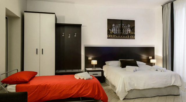 Четырёхместный номер Standard с видом на внутренний двор B&B A Picture of Rome