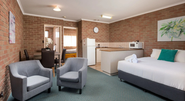 Семейные апартаменты c 1 комнатой Corowa Bindaree Holiday Park