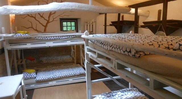 Кровать в общем номере Watermill Moinho Garcia