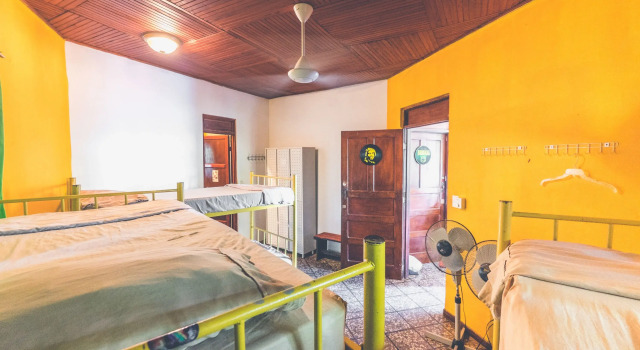 Кровать в общем номере Pura Vida Hostel