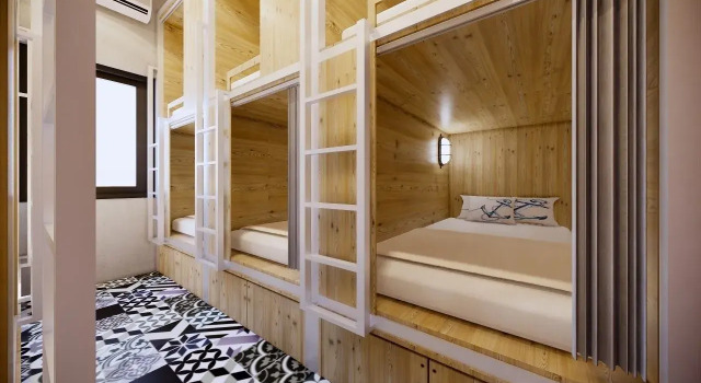Кровать в общем номере Tropical Forest Hostel & Apartments