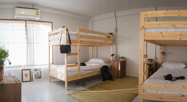 Кровать в общем номере Happynest Inspiring Hostel