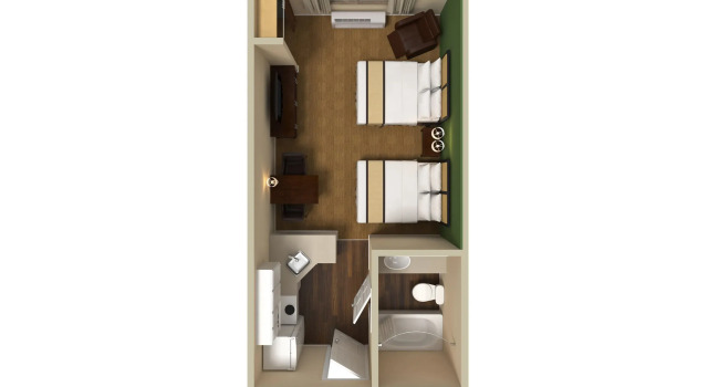 Четырёхместная студия Extended Stay America Suites - Oakland - Emeryville