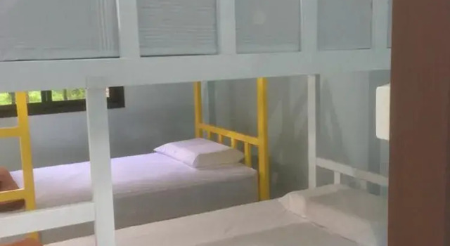 Кровать в общем номере Khaosok Secret Hostel