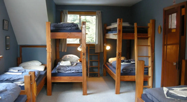Кровать в общем номере Up The Creek Backpacker's Lodge