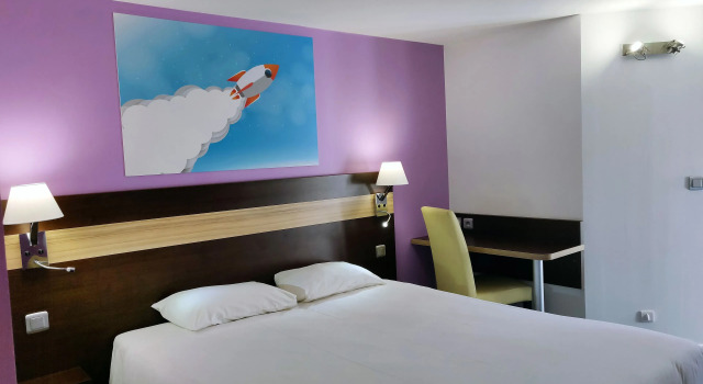 Двухместный номер Standard Contact Hotel Restaurant La Chaumière entre Orgeval et Flins A13 sortie 8