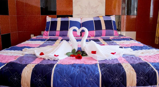 Кровать в общем номере Kim Ngan Villa - Hostel