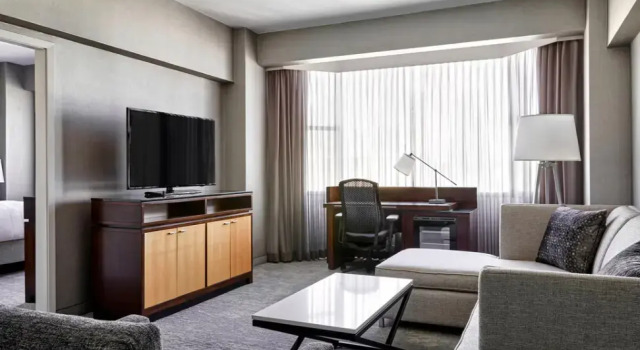 Двухместный люкс High Floor Nob Hill с видом на залив San Francisco Marriott Union Square
