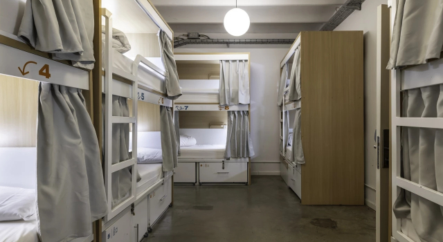 Кровать в общем номере The Loft House Barcelona