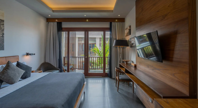 Двухместный номер Deluxe с балконом и с видом на бассейн Akana Boutique Hotel
