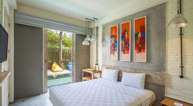 Двухместный номер Deluxe с видом на бассейн FRii Bali Echo Beach