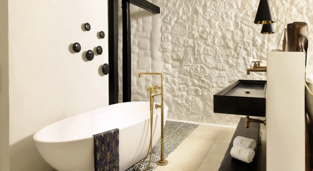 Двухместный Открытая гидромассажная ванна люкс Design с видом на море Nammos Hotel Mykonos