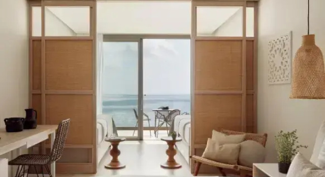 Camera quadrupla Family Sliding Door con vista mare Mare Paphos