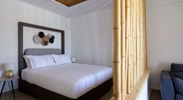 Двухместный полулюкс с бассейном Sea Breeze Santorini Beach Resort, Curio Collection by Hilton
