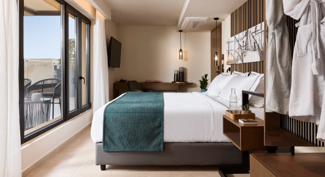 Двухместный люкс Deluxe с частичным видом на море Athenarum Portus Life & Style Hotel