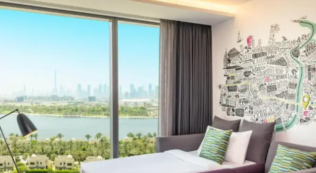 Двухместный люкс Savvy c 1 комнатой with creek view, skyline view Aloft by Marriott Dubai Creek