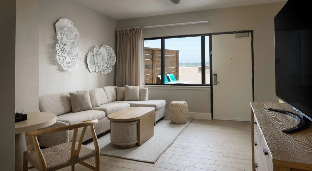 Двухместный люкс c 1 спальней oceanfront Hilton Daytona Beach Resort