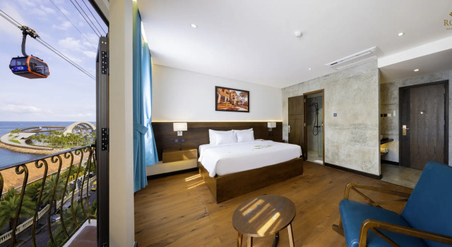 Двухместный номер Fortuna с окном/балконом с видом на океан Roma Hotel Phu Quoc