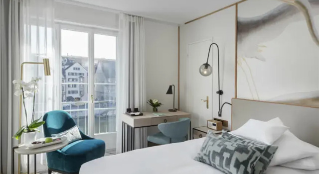 Двухместный номер Riverside Queen Storchen Zürich - Lifestyle Boutique Hotel