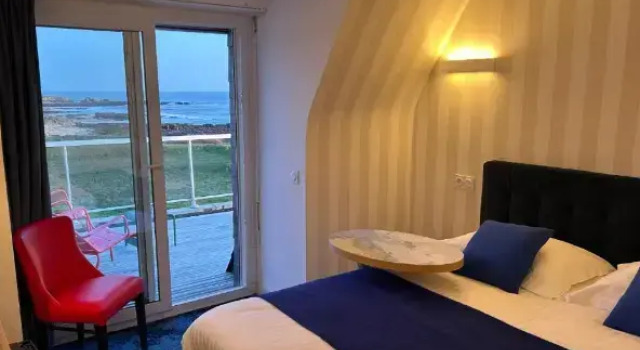 Двухместный номер Terrace с видом на море Hôtel Le Lichen De La Mer