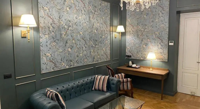 Двухместный люкс с террасой с видом на море Отель Grand Hotel & Des Anglais
