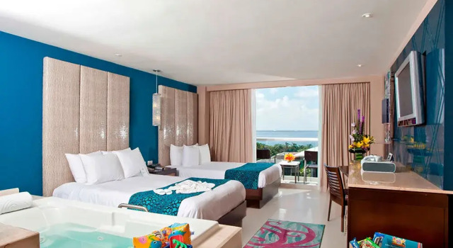 Семейный номер Deluxe с 2 комнатами с видом на океан Hard Rock Hotel Cancun - All Inclusive