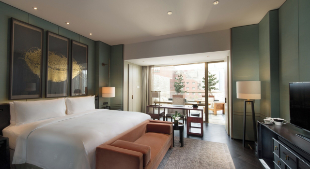 Двухместный люкс с террасой Premier Отель Waldorf Astoria Beijing