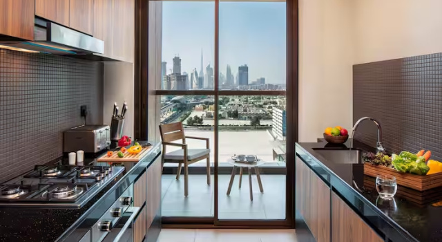 Двухместный люкс Residential c 1 комнатой с видом на Бурдж-Халифа DoubleTree by Hilton Dubai M Square Hotel & Residences