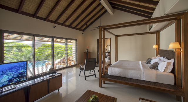 Вилла Beach Pool с 2 комнатами с видом на восход Отель The Residence Maldives at Dhigurah