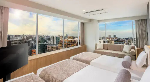 Трёхместный номер Sky View ART HOTEL Nippori Lungwood