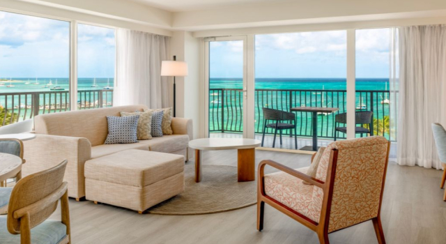 Двухместный люкс клубный oceanfront Aruba Marriott Resort & Stellaris Casino
