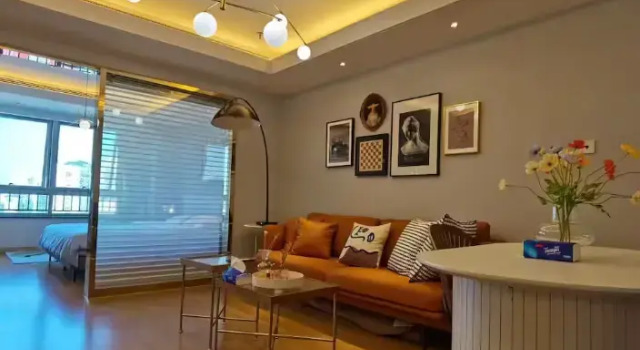 Двухместный люкс Classic Shanghai Lerongju Boutique Apartment Metro Line 8 20meter