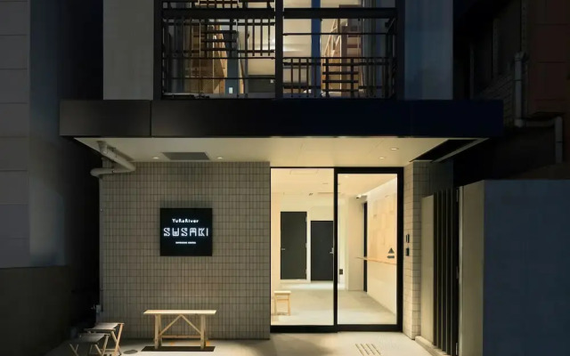 Riverside Hostel Yurariver Susaki Фукуока вид на фасад